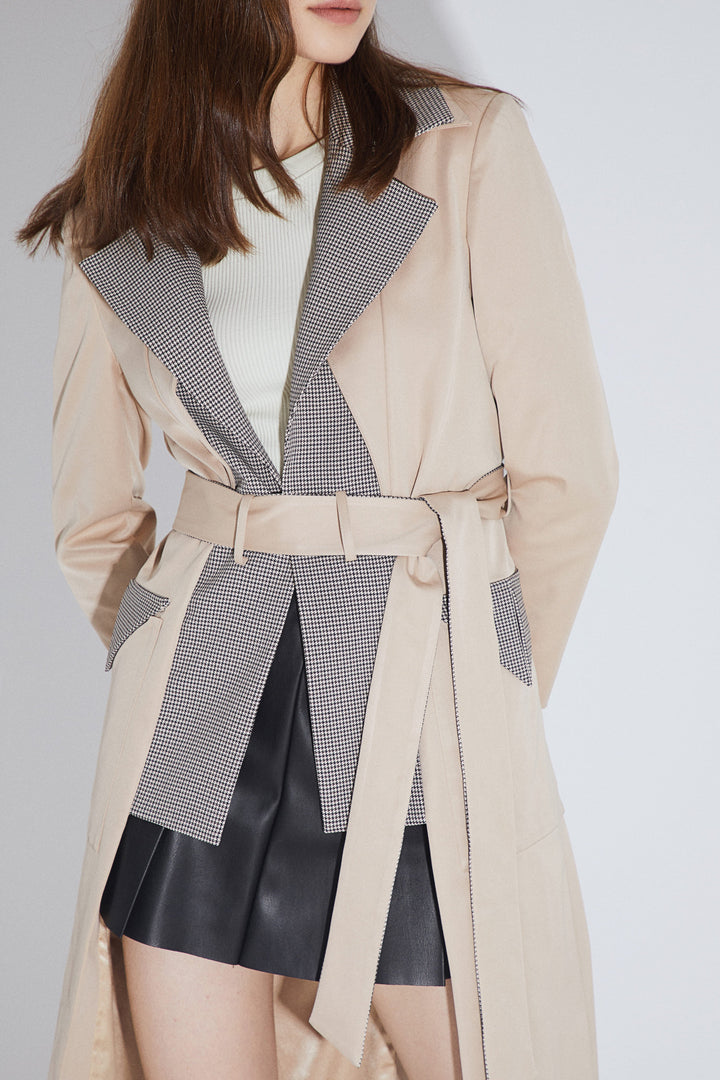Patterned Suit with Khaki Color Windbreaker and Patchwork - By Quaint