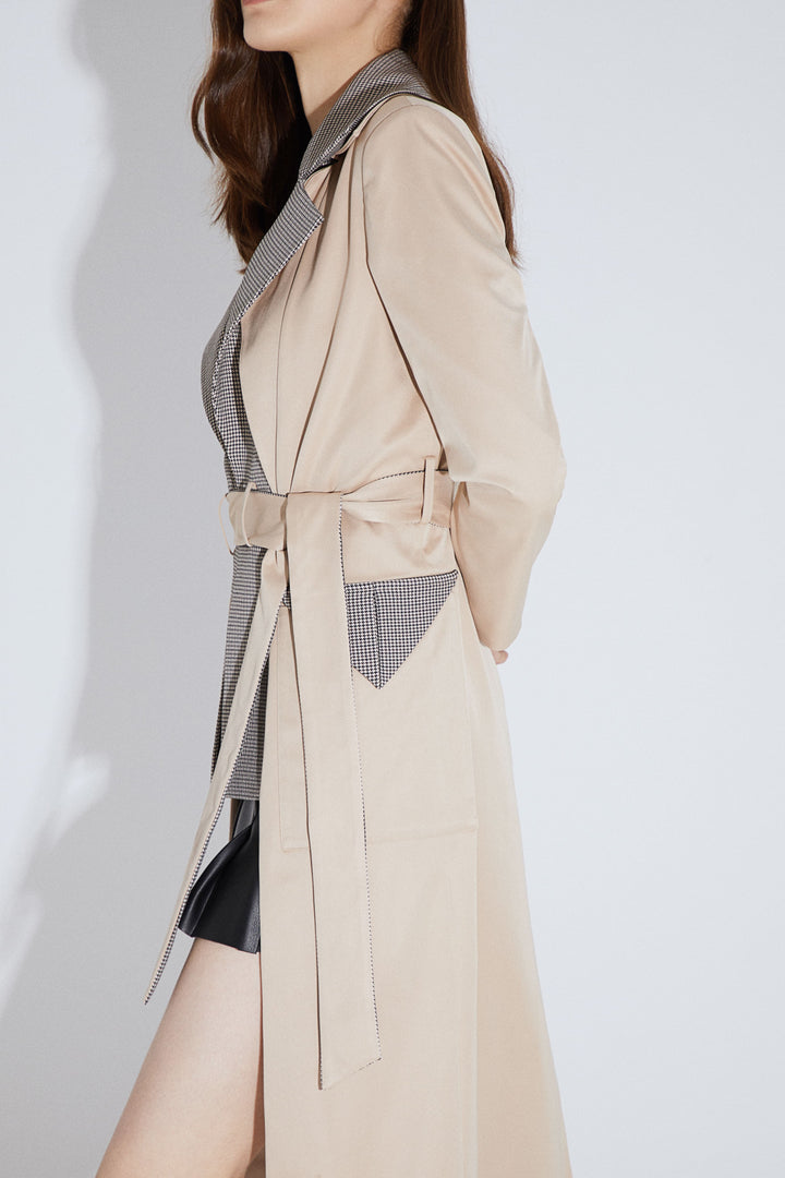Patterned Suit with Khaki Color Windbreaker and Patchwork - By Quaint